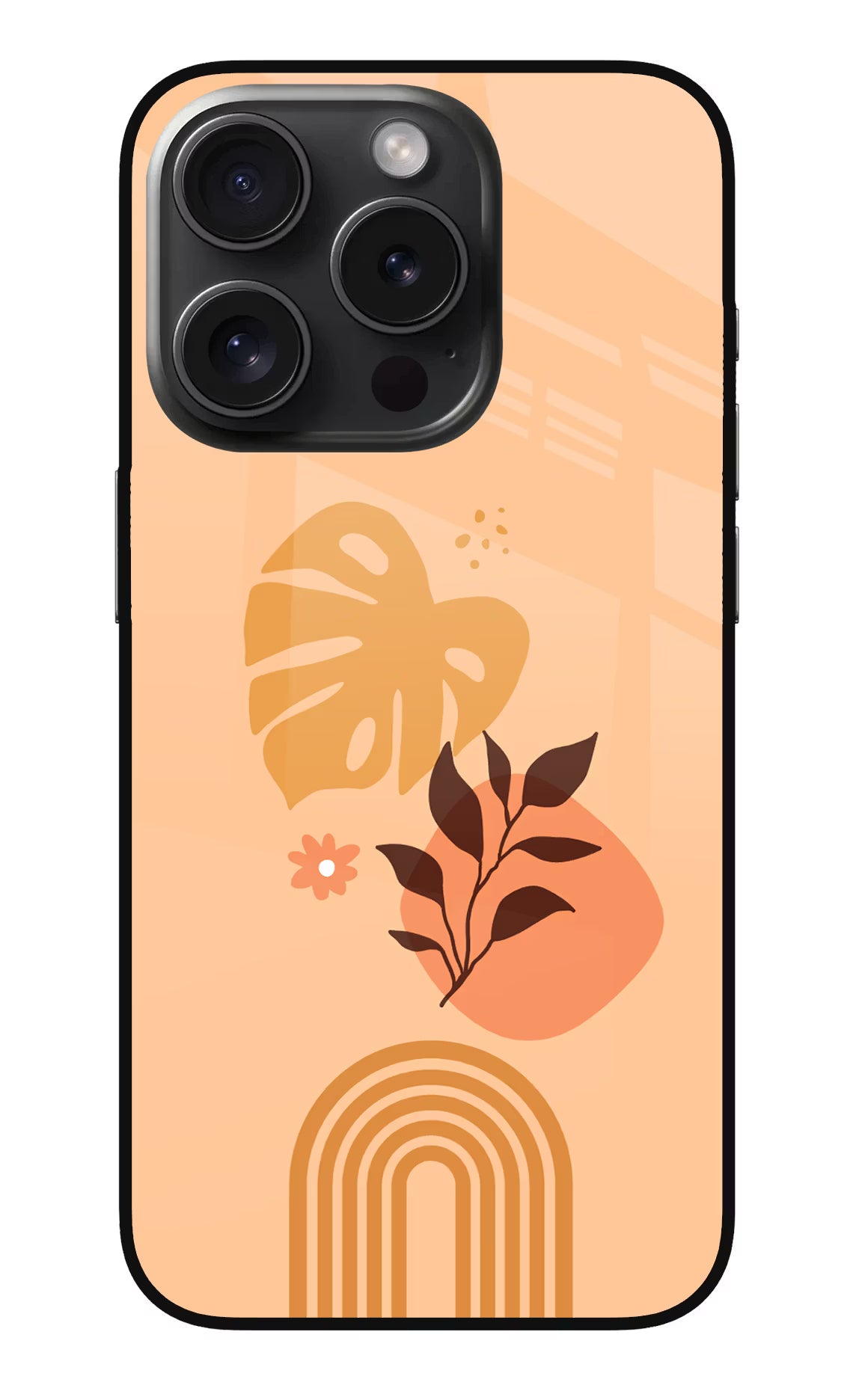 Bohemian Art iPhone 15 Pro Glass Case Back Cover by Casekaro