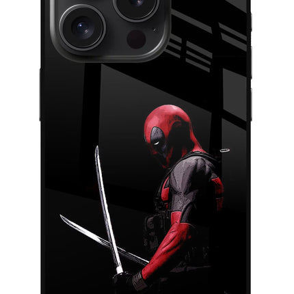 Deadpool iPhone 15 Pro Glass Case Back Cover by Casekaro
