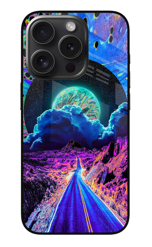 Psychedelic Painting iPhone 15 Pro Glass Case