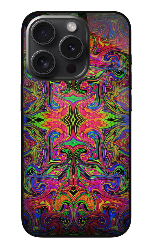 Psychedelic Art iPhone 15 Pro Glass Case