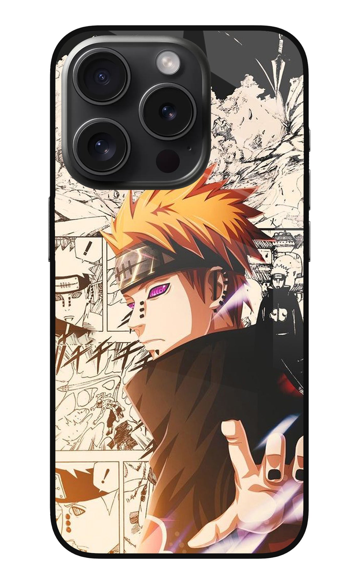 Pain Anime iPhone 15 Pro Glass Case