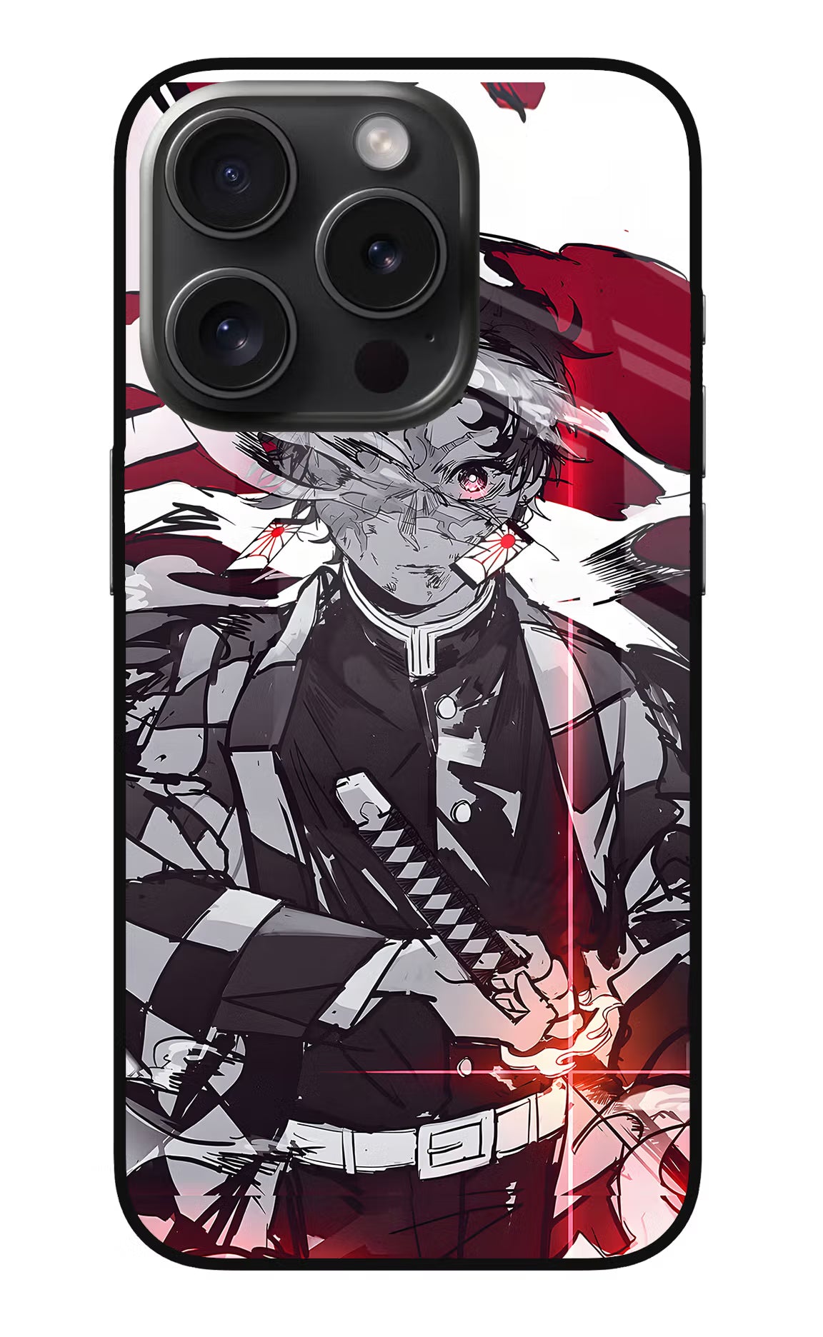 Demon Slayer iPhone 15 Pro Glass Case