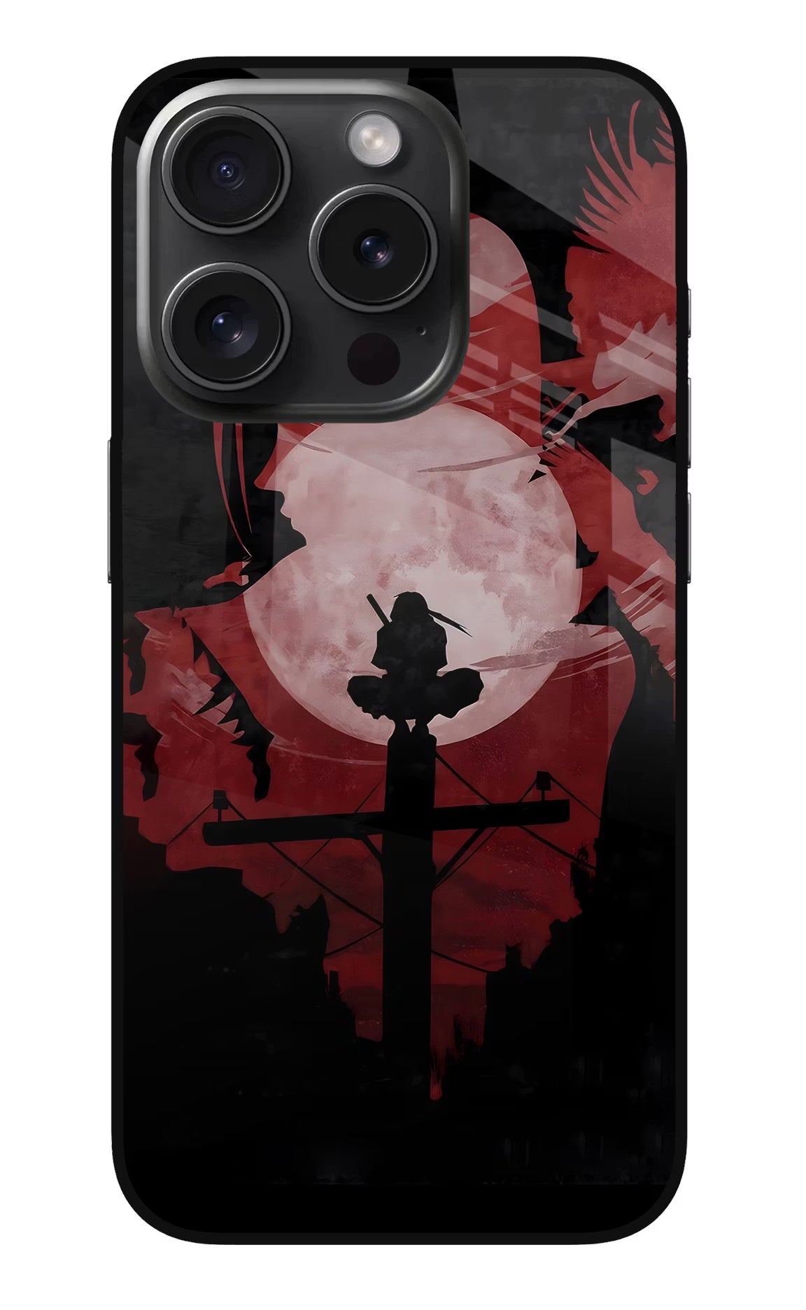 Naruto Anime iPhone 15 Pro Glass Case Back Cover by Casekaro