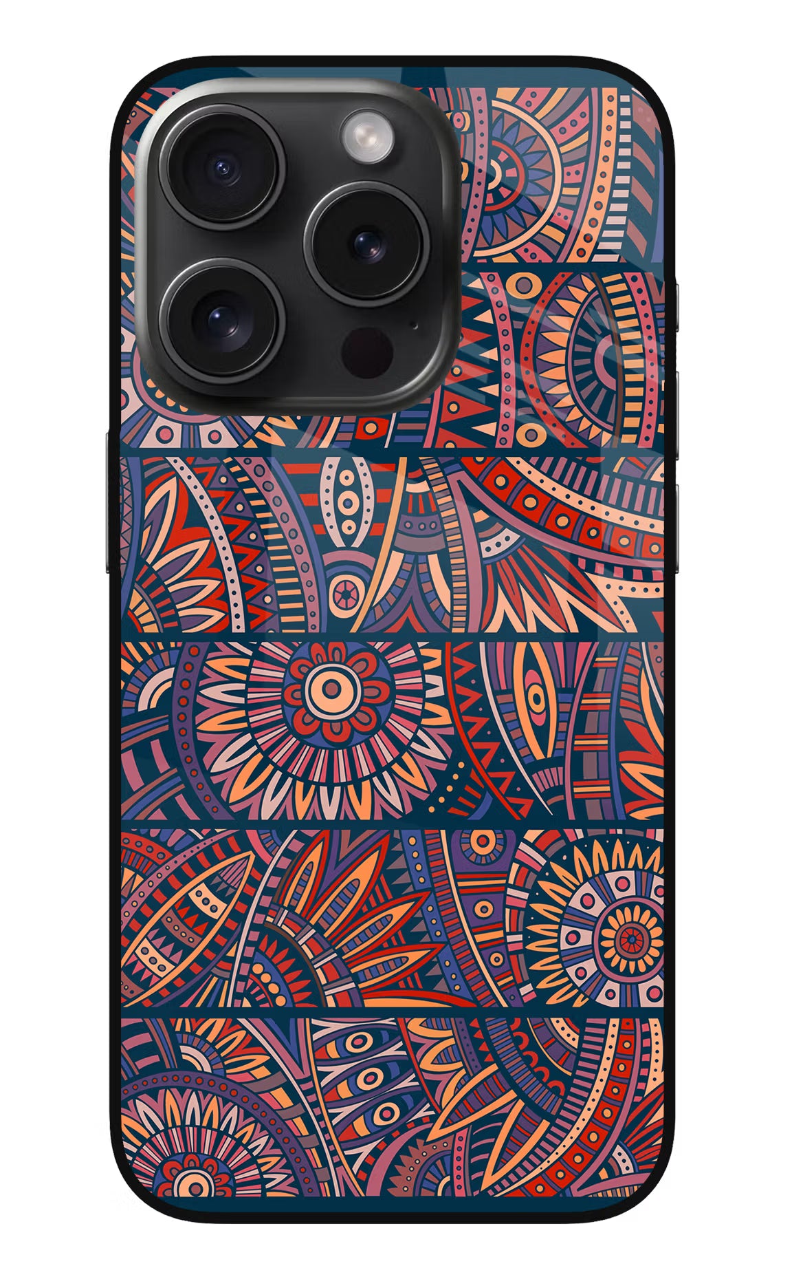 African Culture Design iPhone 15 Pro Glass Case