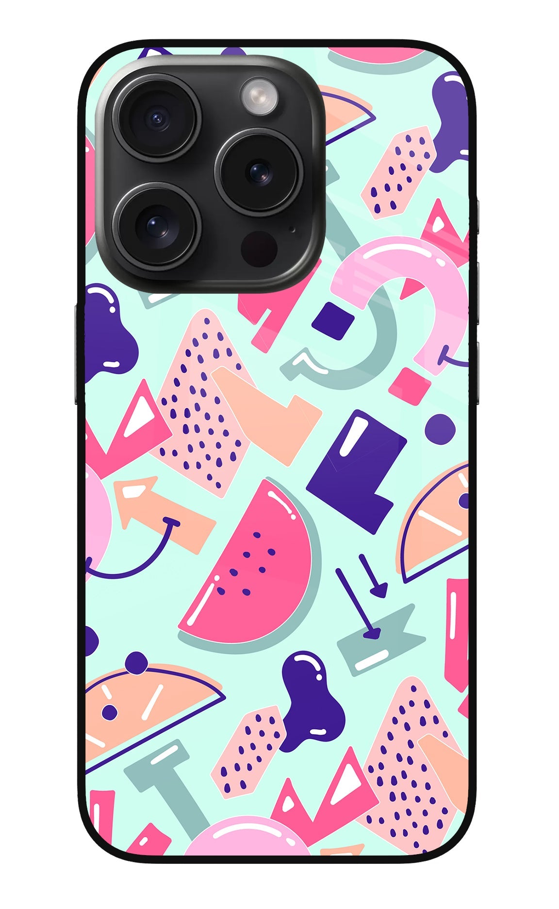 Doodle Pattern iPhone 15 Pro Back Cover