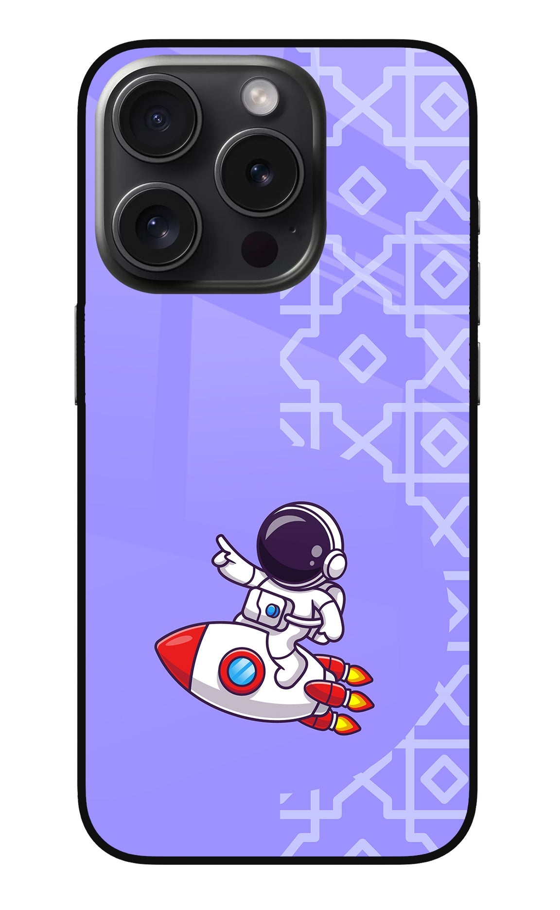 Cute Astronaut iPhone 15 Pro Glass Case