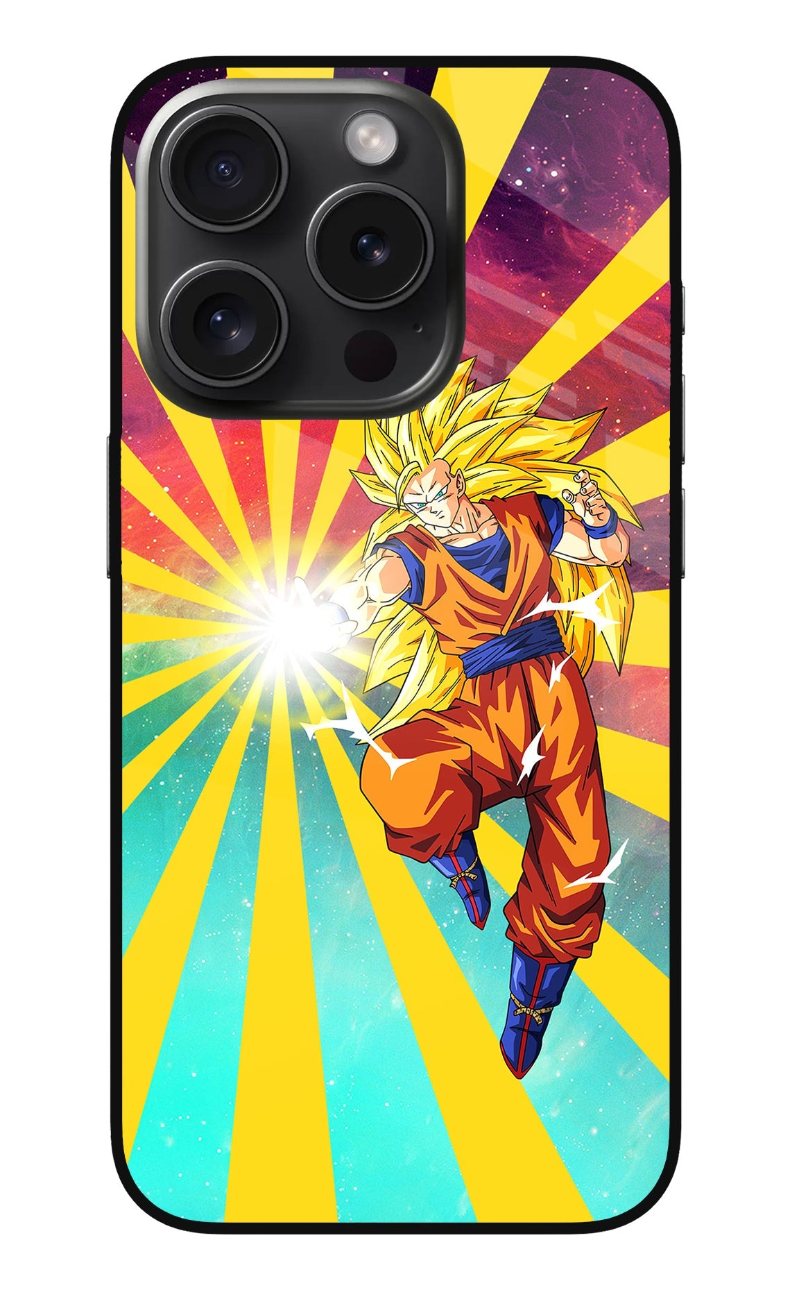 Goku Super Saiyan iPhone 15 Pro Glass Case