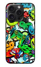 Game Doodle iPhone 15 Pro Glass Case