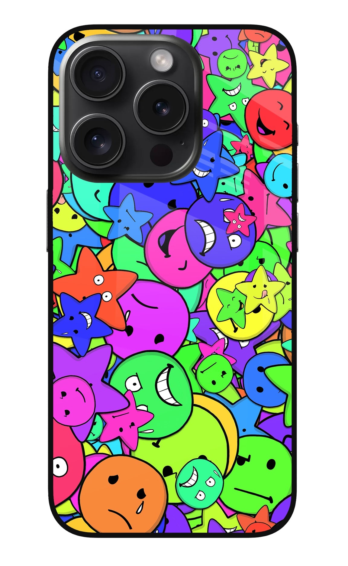 Fun Doodle iPhone 15 Pro Glass Case