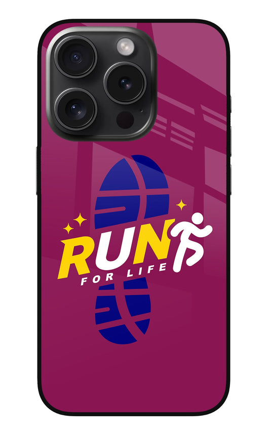 Run for Life iPhone 15 Pro Glass Case