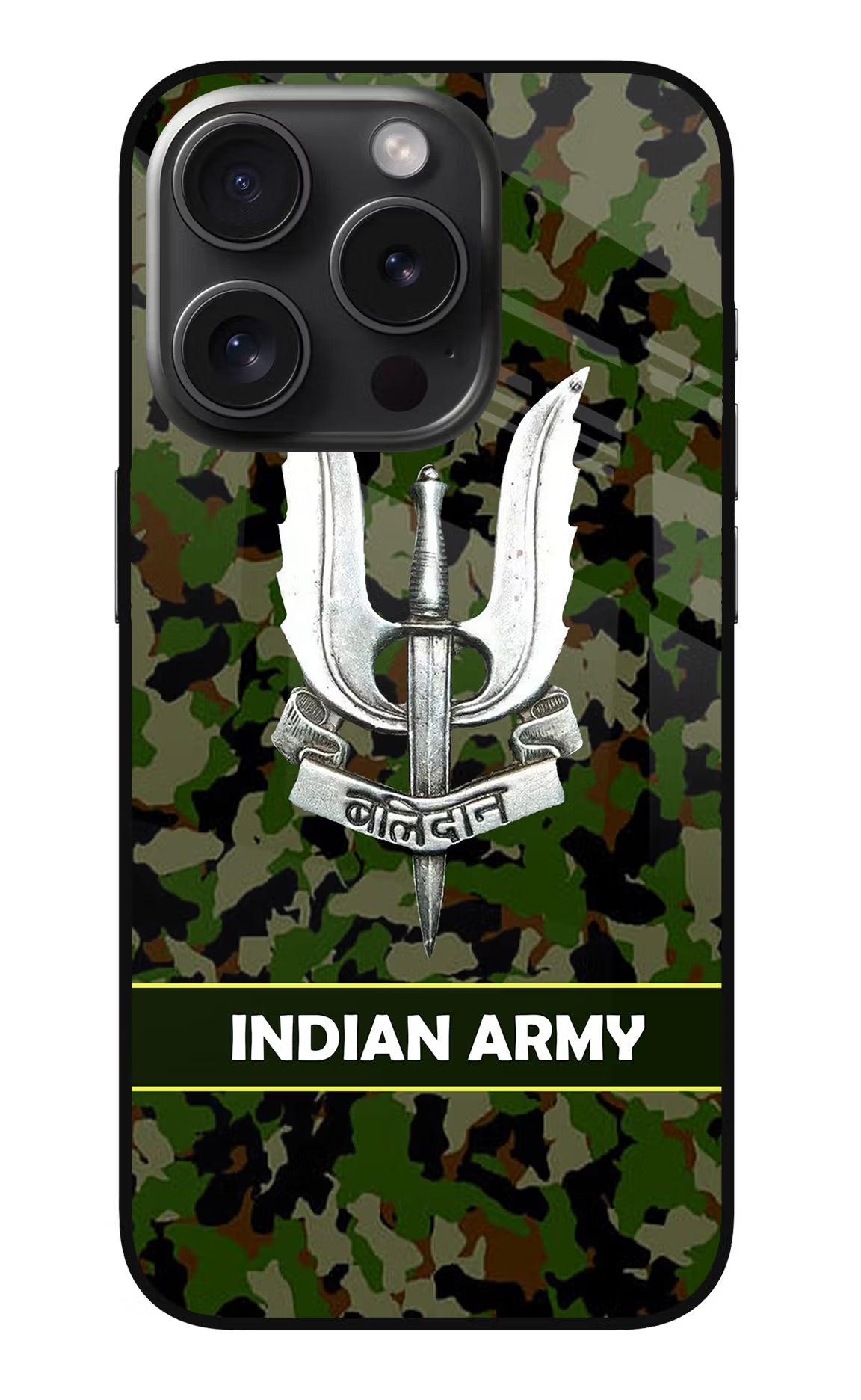 Balidan Indian Logo iPhone 15 Pro Glass Case Back Cover by Casekaro