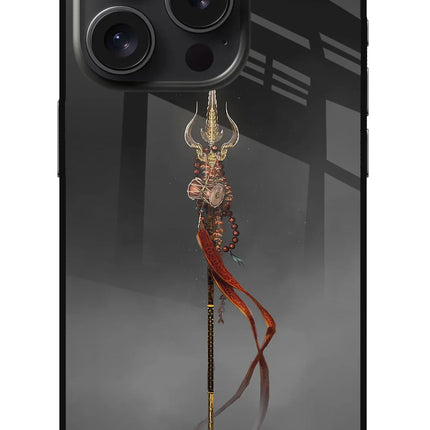 Shiv Trishul iPhone 15 Pro Glass Case