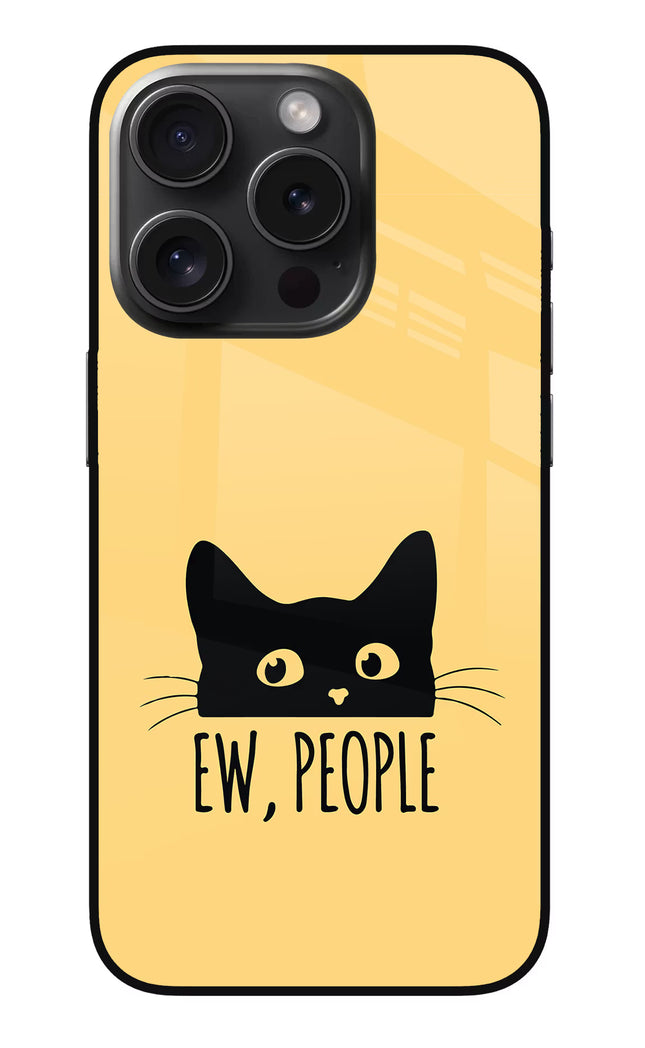 Ew People Catitude iPhone 15 Pro Glass Case