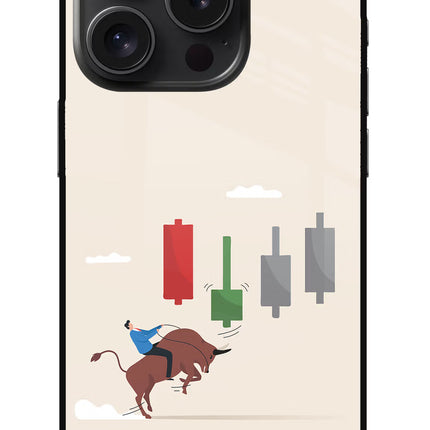 Bull Trading Momentum iPhone 15 Pro Glass Case