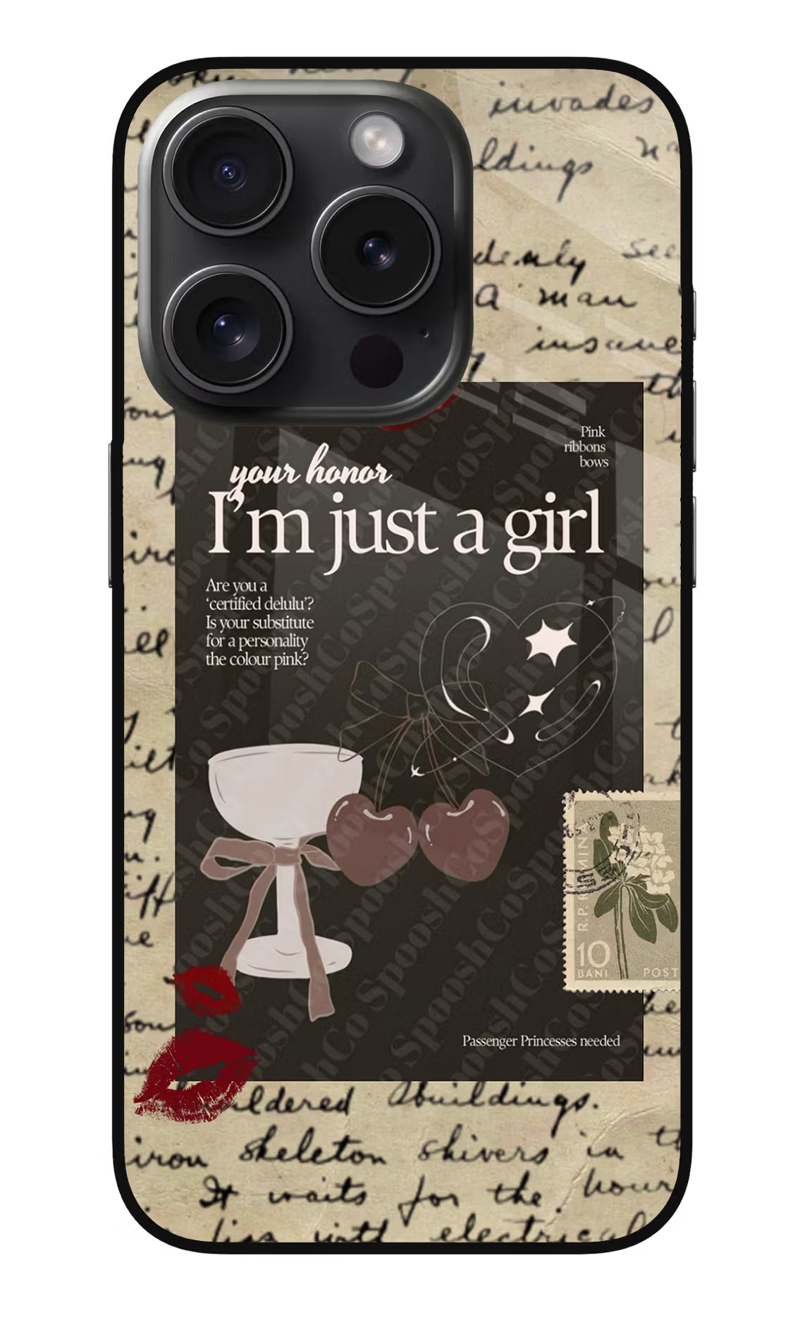 I am just a girl iPhone 15 Pro Glass Case