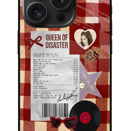 Queen of Disaster iPhone 15 Pro Glass Case