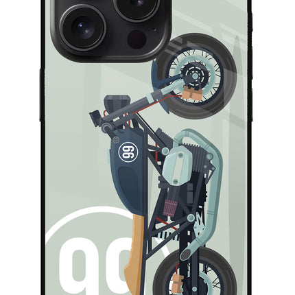 Classic Cafe Racer 99 iPhone 15 Pro Glass Case