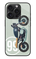 Classic Cafe Racer 99 iPhone 15 Pro Glass Case