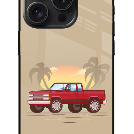 Desert Classic Drive iPhone 15 Pro Glass Case
