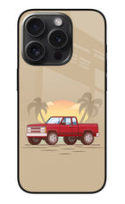 Desert Classic Drive iPhone 15 Pro Glass Case