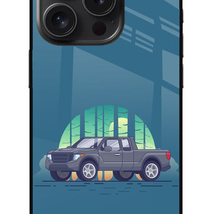 Retro Garage Vibe iPhone 15 Pro Glass Case
