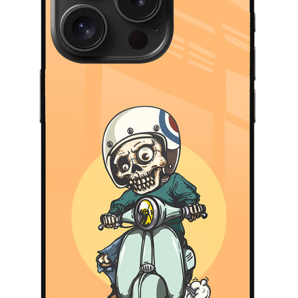 Undead Biker iPhone 15 Pro Glass Case