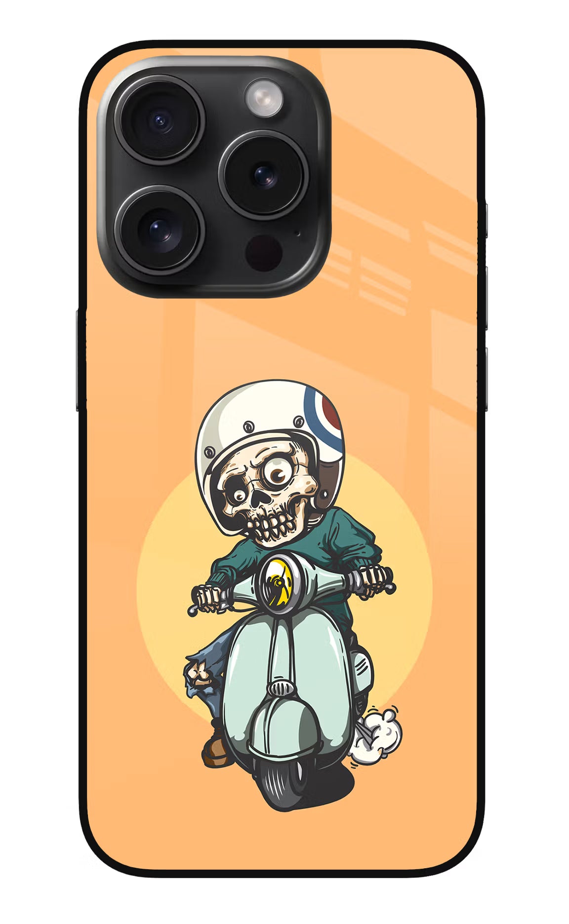 Undead Biker iPhone 15 Pro Glass Case