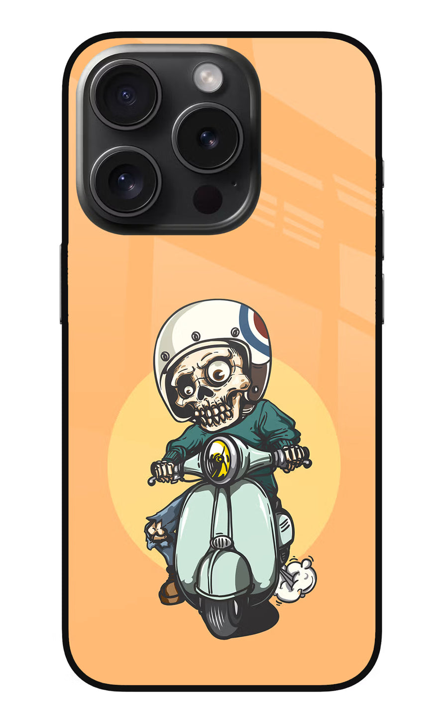 Undead Biker iPhone 15 Pro Back Cover, Metal case