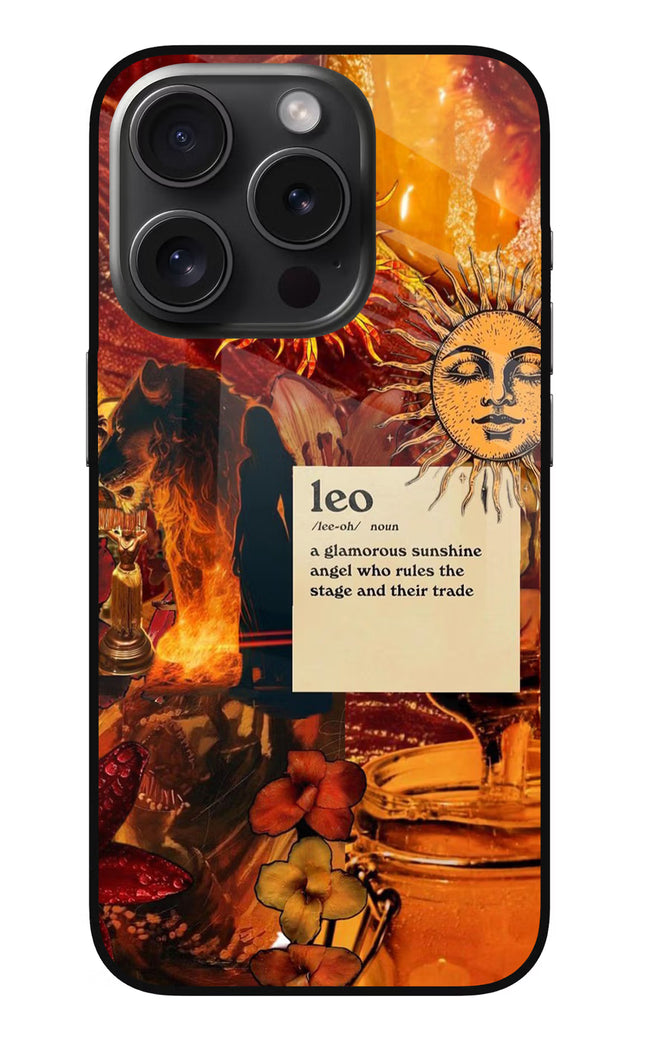 Leo Zodiac iPhone 15 Pro Glass Case
