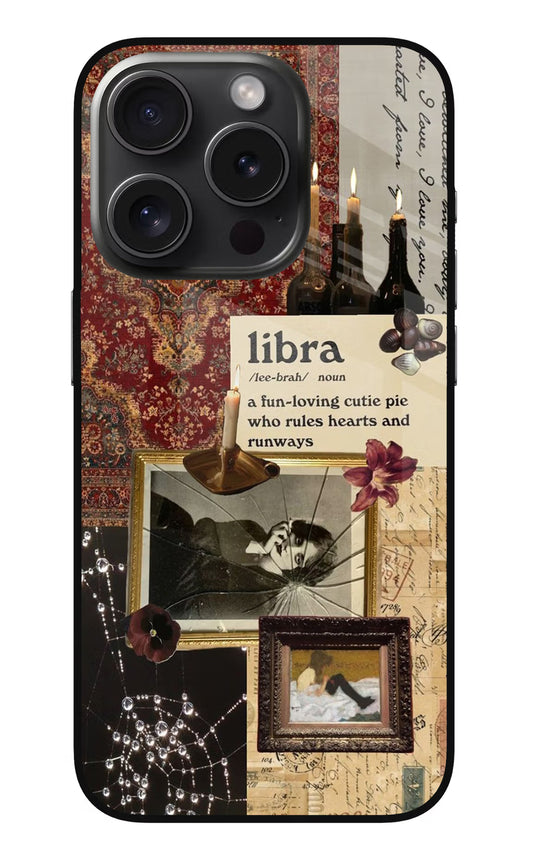 Libra Zodiac iPhone 15 Pro Glass Case