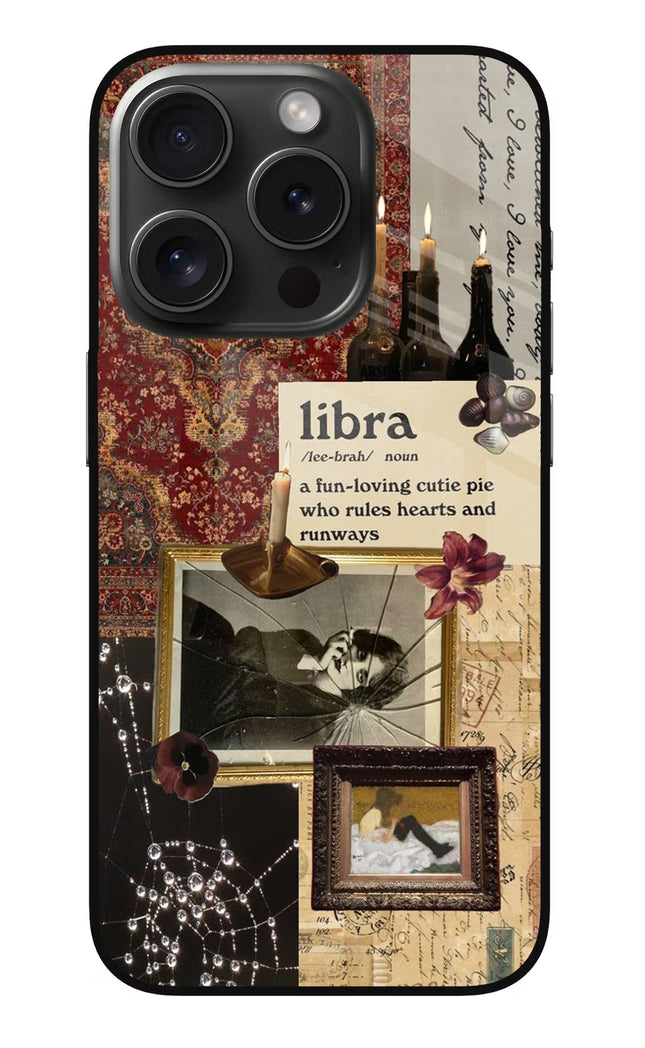 Libra Zodiac iPhone 15 Pro Glass Case