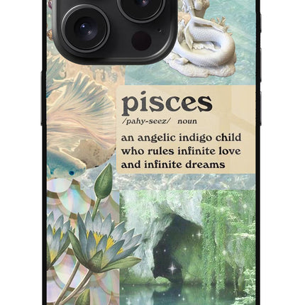 Pisces Zodiac iPhone 15 Pro Glass Case