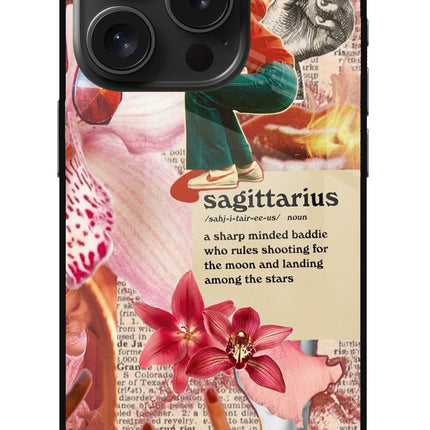 Sagittarius Zodiac iPhone 15 Pro Glass Case
