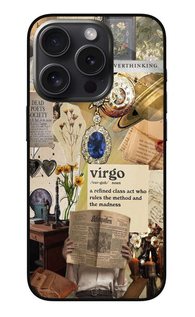 Virgo Zodiac iPhone 15 Pro Glass Case