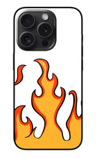 Fired Up – White iPhone 15 Pro Glass Case