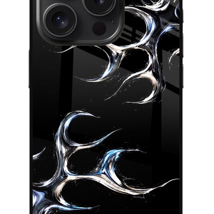 Chrome Tribal iPhone 15 Pro Glass Case