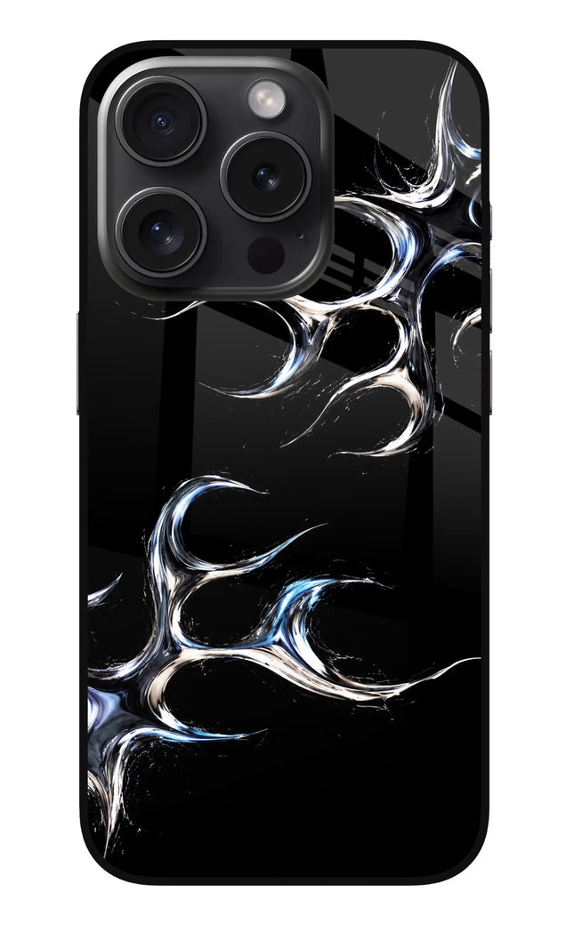 Chrome Tribal iPhone 15 Pro Glass Case