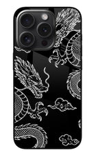 Twin Dragons iPhone 15 Pro Glass Case
