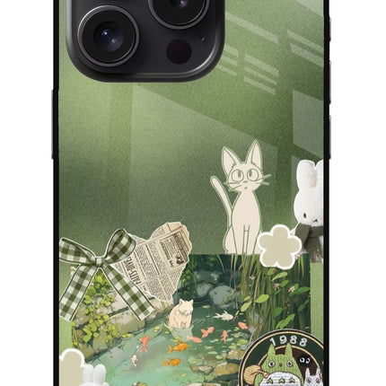 Aesthetic anime iPhone 15 Pro Glass Case