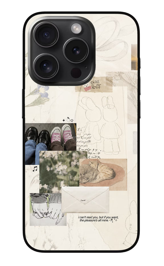Soft Aesthetic iPhone 15 Pro Glass Case