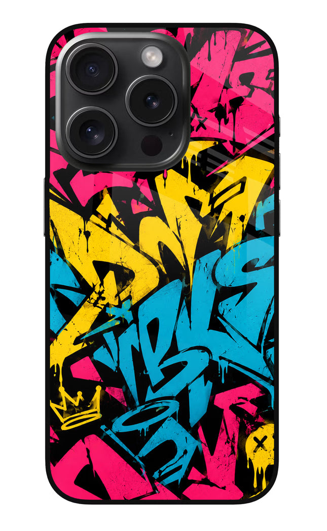 Graffiti Vibe iPhone 15 Pro Glass Case