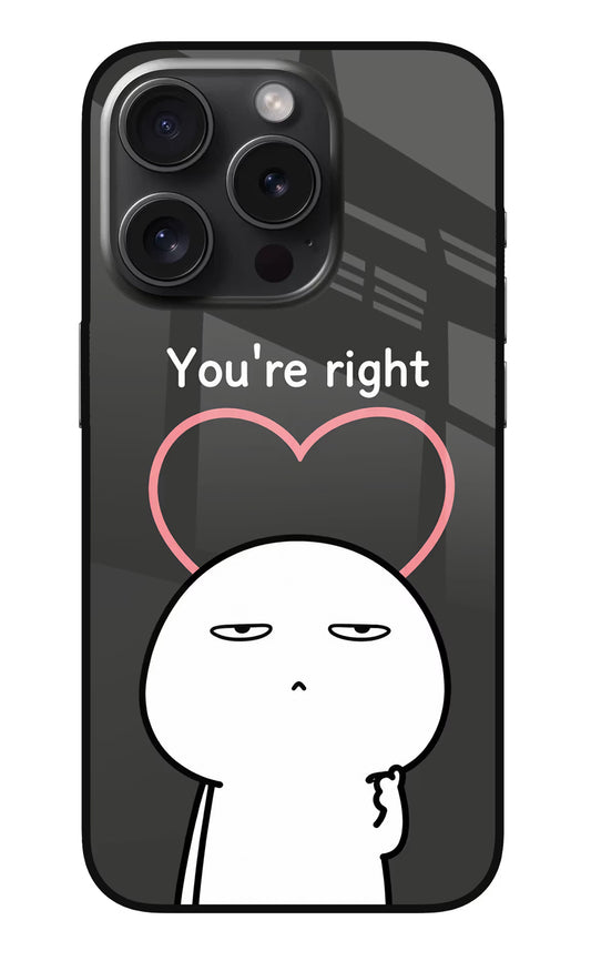 You're Right iPhone 15 Pro Glass Case