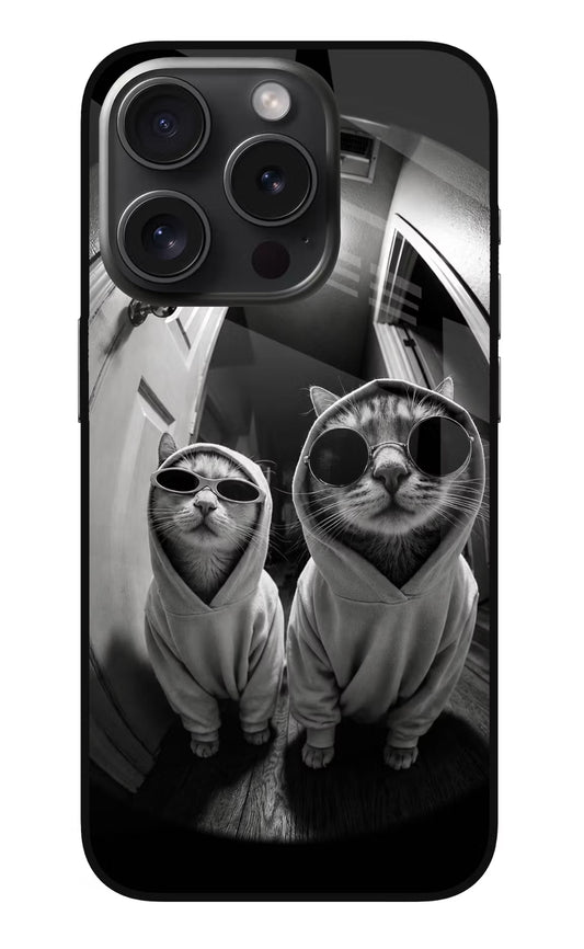 Hood Cats iPhone 15 Pro Glass Case