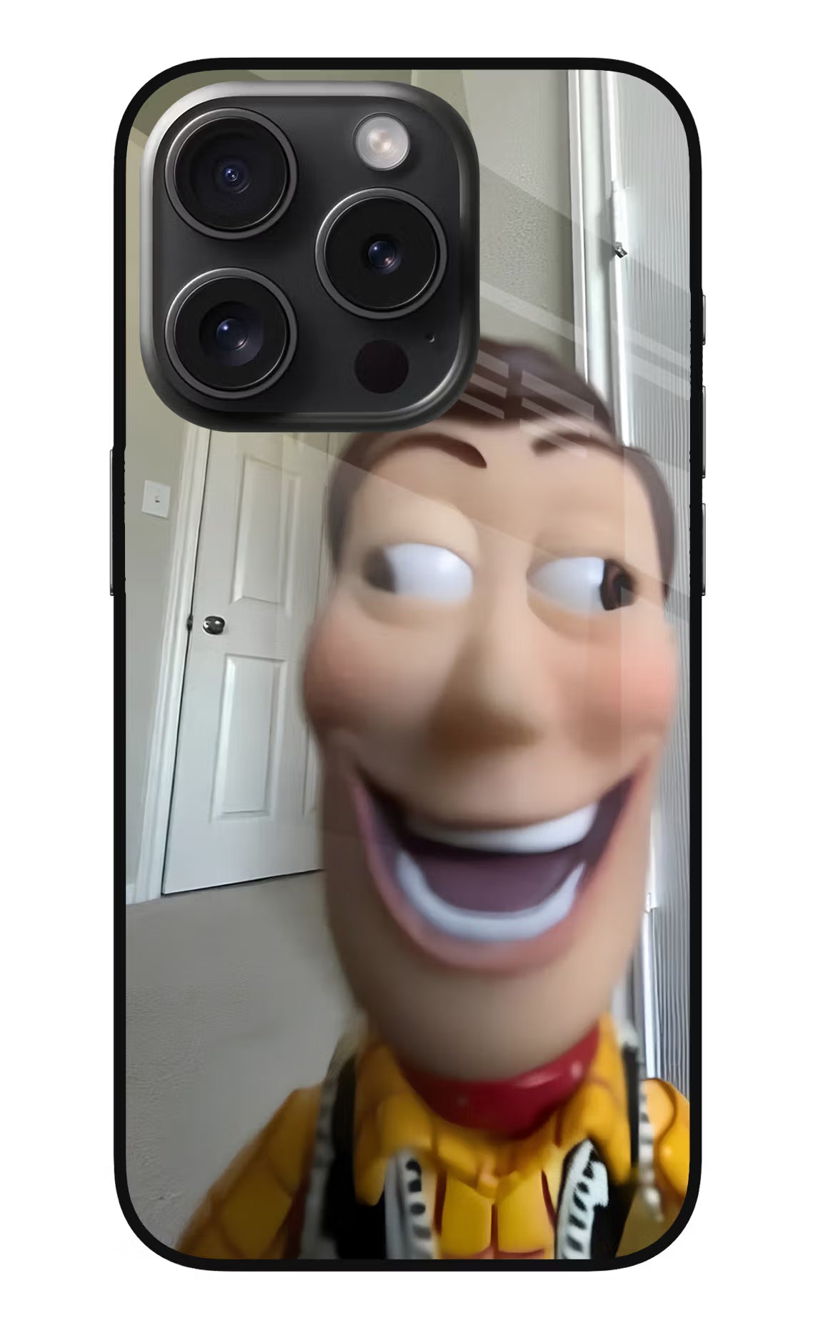 Side Eye Woody iPhone 15 Pro Glass Case