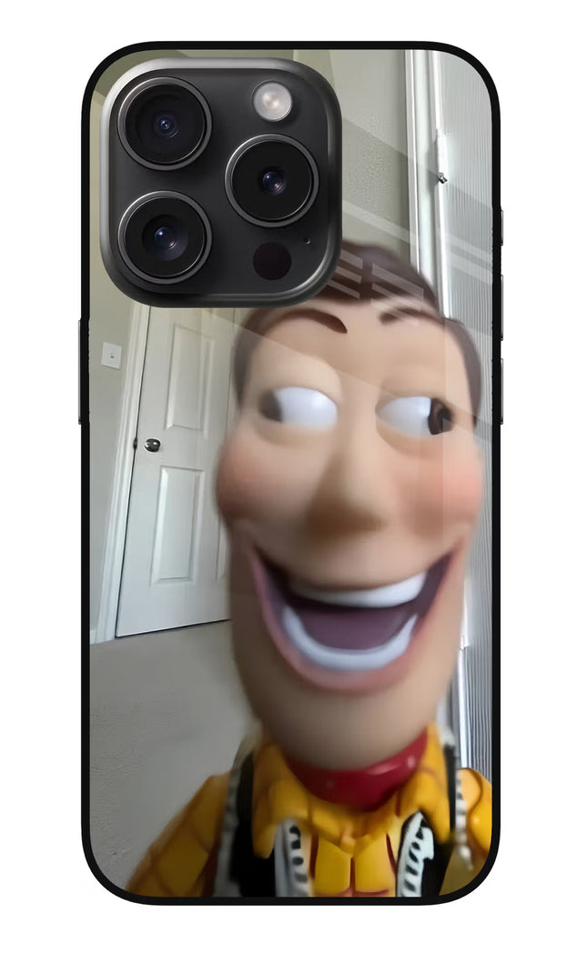 Side Eye Woody iPhone 15 Pro Glass Case