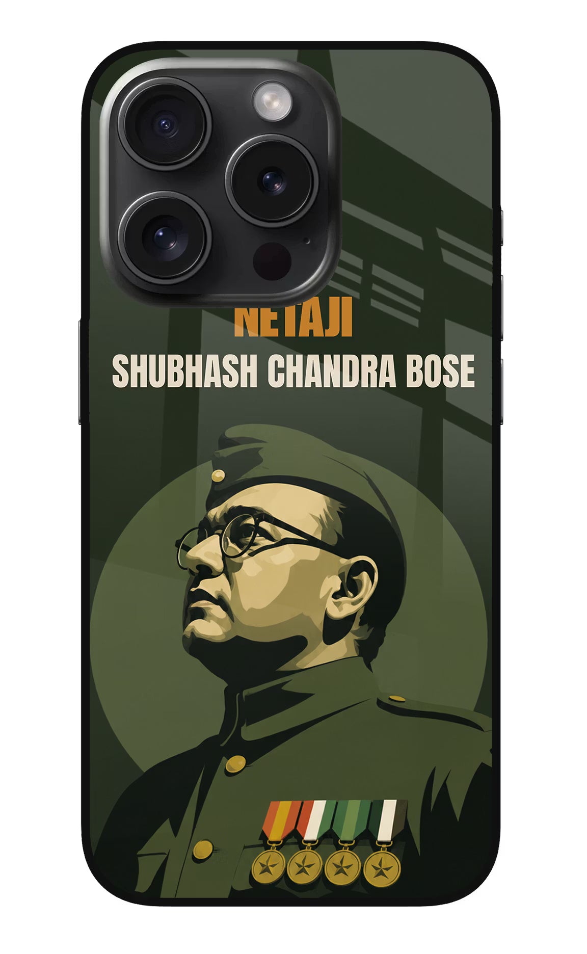 Netaji Legacy iPhone 15 Pro Glass Case