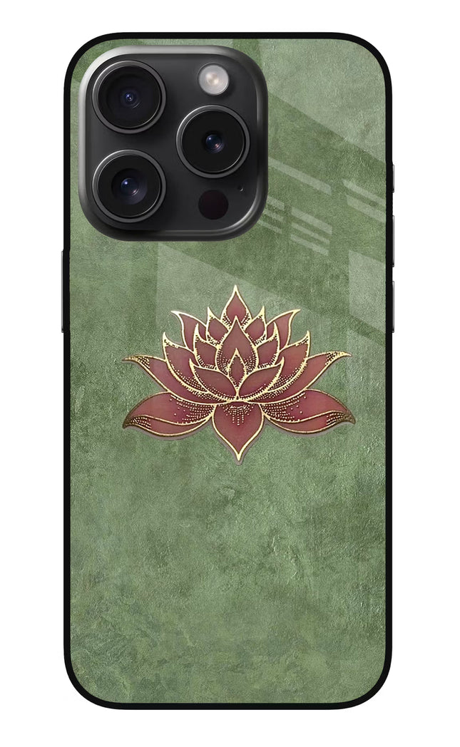 Lotus Grace iPhone 15 Pro Glass Case