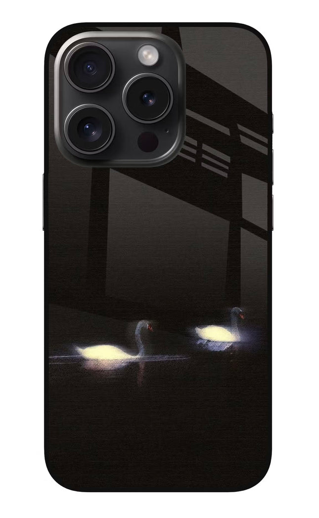 Silent Swans iPhone 15 Pro Glass Case