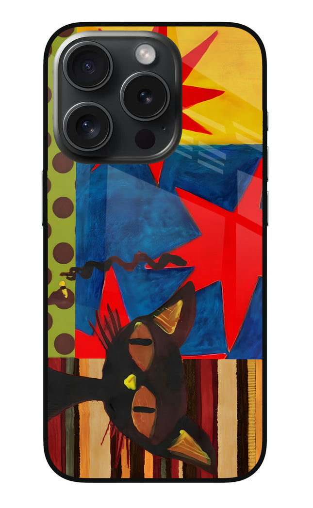 Pop Cat iPhone 15 Pro Glass Case