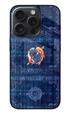 Koi Blue iPhone 15 Pro Glass Case
